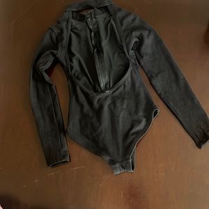 Mariia long sleeve black leotard